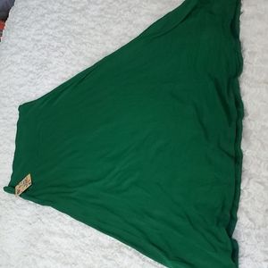 Maxi Green Skirt L  NWT